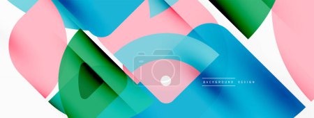 Illustration for Lines, squares, circles and triangles. Geometric abstract background for wallpaper, banner, background, presentation or landing page - Royalty Free Image