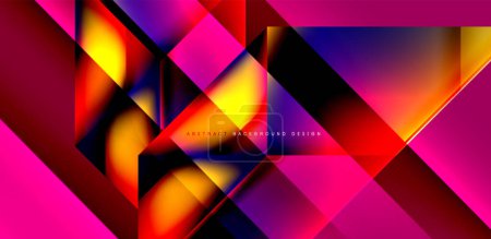 Illustration for Dynamic bright lines abstract background, stripes with fluid colors, liquid gradients. Vector Illustration For Wallpaper, Banner, Background, Card, Book Illustration, landing page - Royalty Free Image