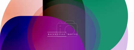 Illustration for Creative geometric wallpaper. Minimal circle triangle and square line abstract background. Vector illustration for wallpaper banner background or landing page - Royalty Free Image