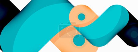 Illustration for Creative geometric wallpaper. Trendy minimal abstract background. Techno business template for wallpaper, banner, background or landing - Royalty Free Image