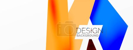 Photo for Background color abstract overlapping lines. Minimal composition vector illustration for wallpaper banner background or landing page - Royalty Free Image