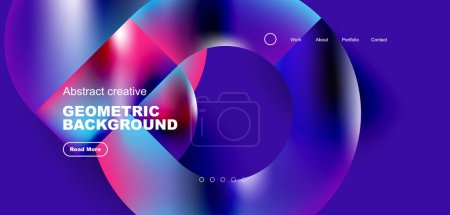Illustration for Abstract circles and round elements geometric background. Vector illustration for wallpaper, banner, background, leaflet, catalog, cover, flyer - Royalty Free Image