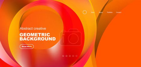 Illustration for Circles minimal abstract background. Techno or business concept, pattern for wallpaper, banner, background, landing page, wall art, invitation, prints - Royalty Free Image