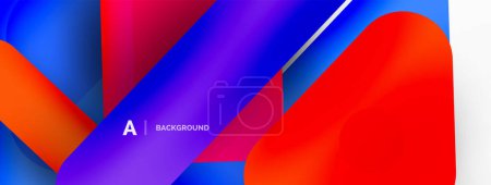 Photo for Minimal geometric abstract background. Colorful geometric blocks. Lines, squares and triangles composition wallpaper - Royalty Free Image