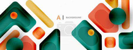Photo for Colorful geometric shapes lines, squares and triangles. Abstract background for wallpaper, banner or landing page - Royalty Free Image