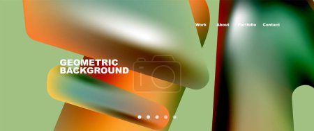 Illustration for Colorful geometric background landing page. Vector illustration for wallpaper, banner, background, leaflet, catalog, cover, flyer - Royalty Free Image