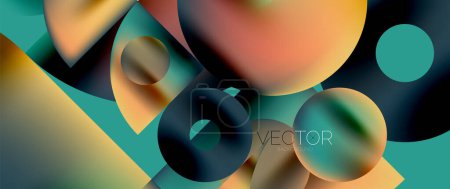 Ilustración de Circle composition abstract wallpaper background - Imagen libre de derechos