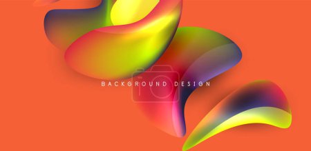 Photo for Beautiful liquid shapes with fluid colors abstract background - Royalty Free Image