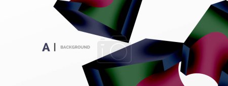 Photo for Abstract background - 3d abstract shape. Wallpaper for concept of AI technology, blockchain, communication, 5G, science, business - Royalty Free Image