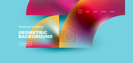 Photo for Abstract circles and round elements geometric background. Vector illustration for wallpaper, banner, background, leaflet, catalog, cover, flyer - Royalty Free Image