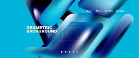 Photo for Colorful geometric background landing page. Vector illustration for wallpaper, banner, background, leaflet, catalog, cover, flyer - Royalty Free Image