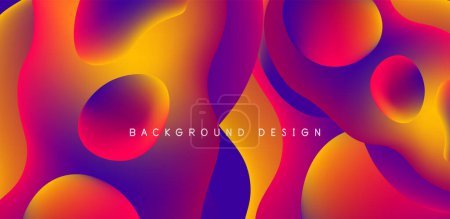 Photo for Fluid waves abstract background for covers, templates, flyers, placards, brochures, banners - Royalty Free Image