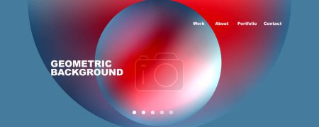 Photo for Trendy simple circle gradient abstract background. Vector Illustration For Wallpaper, Banner, Background, Card, Book Illustration, landing page - Royalty Free Image