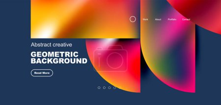 Illustration for Shiny circles and round elements geometric background. Vector illustration for wallpaper, banner, background, leaflet, catalog, cover, flyer - Royalty Free Image