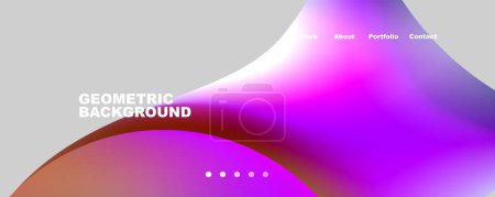 Photo for Round shapes and circles geometric abstract background. Vector Illustration For Wallpaper, Banner, Background, Card, Book Illustration, landing page - Royalty Free Image