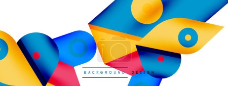 Illustration for Minimal geometric wallpaper. Creative abstract background. Simple forms lines and circle composition vector illustration for wallpaper banner background or landing page - Royalty Free Image