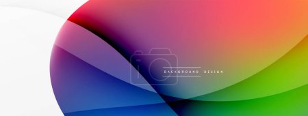 Illustration for Fluid color abstract background. Liquid gradients, wave pattern. Trendy techno business template for wallpaper, banner, background or landing - Royalty Free Image