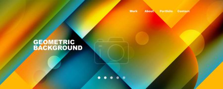 Illustration for Abstract background - squares and lines composition created with lights and shadows. Technology or business digital template - Royalty Free Image