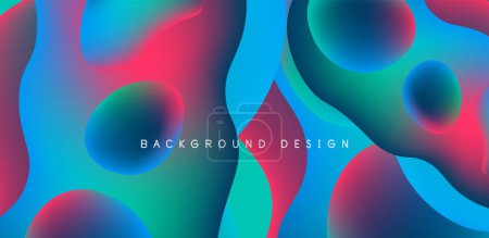 Illustration for Fluid waves abstract background for covers, templates, flyers, placards, brochures, banners - Royalty Free Image