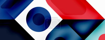 Illustration for Square and circle minimal abstract background. Vector illustration for wallpaper banner background - Royalty Free Image