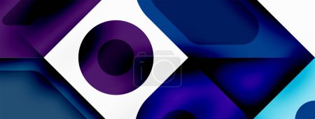 Illustration for Square and circle minimal abstract background. Vector illustration for wallpaper banner background - Royalty Free Image