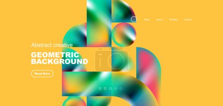 Illustration for Abstract circles and round elements geometric background. Vector illustration for wallpaper, banner, background, leaflet, catalog, cover, flyer - Royalty Free Image