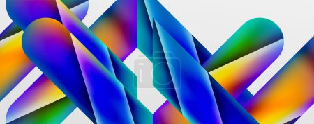 Téléchargez les illustrations : Triangle fluid color gradient abstract background. Vector Illustration For Wallpaper, Banner, Background, Card, Book Illustration, landing page - en licence libre de droit