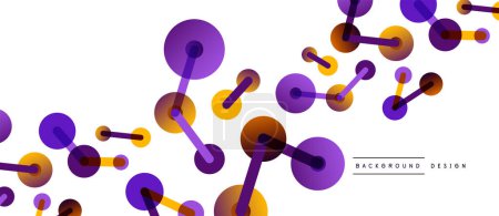 Illustration for Network concept abstract background. Dots connection. Big data idea. Business template for wallpaper, banner, background or landing - Royalty Free Image