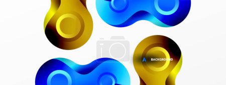 Illustration for Circle geometric background. Abstract modern backdrop. Vector Illustration For Wallpaper, Banner, Background, Card, Book Illustration, landing page - Royalty Free Image