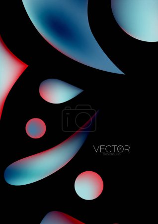 Ilustración de Fluid shapes vertical wallpaper background. Vector illustration for banner background or landing page - Imagen libre de derechos