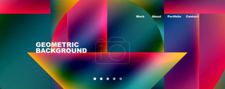 Illustration for Minimalist geometric abstract background with fluid gradients. Vector Illustration For Wallpaper, Banner, Background, Card, Book Illustration, landing page - Royalty Free Image