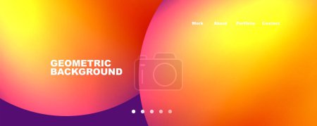 Illustration for Trendy simple circle gradient abstract background. Vector Illustration For Wallpaper, Banner, Background, Card, Book Illustration, landing page - Royalty Free Image