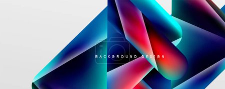 Photo for Triangle fluid color gradient abstract background. Vector Illustration For Wallpaper, Banner, Background, Card, Book Illustration, landing page - Royalty Free Image