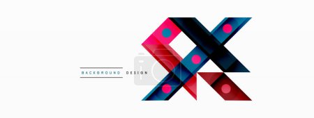 Illustration for Bright colorful straight lines geometric abstract background. Trendy overlapping lines composition for wallpaper, banner, background or landing - Royalty Free Image