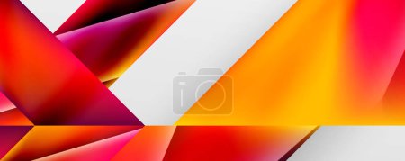 Illustration for Triangle fluid color gradient abstract background. Vector Illustration For Wallpaper, Banner, Background, Card, Book Illustration, landing page - Royalty Free Image