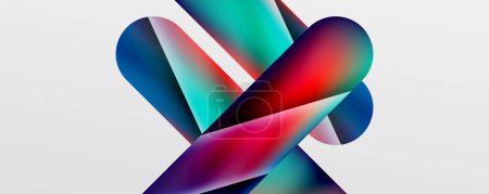 Illustration for Triangle fluid color gradient abstract background. Vector Illustration For Wallpaper, Banner, Background, Card, Book Illustration, landing page - Royalty Free Image