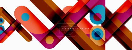 Illustration for Lines geometric creative abstract background. Bright color line composition for wallpaper, banner, background or landing - Royalty Free Image