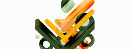 Illustration for Creative geometric wallpaper. Minimal lines and circles background - Royalty Free Image