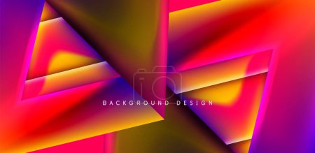 Illustration for Abstract bakground with overlapping triangles and fluid gradients for covers, templates, flyers, placards, brochures, banners - Royalty Free Image