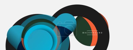 Illustration for Circle and round shapes abstract background. Vector illustration for wallpaper banner background or landing page - Royalty Free Image