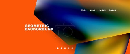Illustration for Abstract geometric landing page. Creative background for wallpaper, banner, background or web - Royalty Free Image