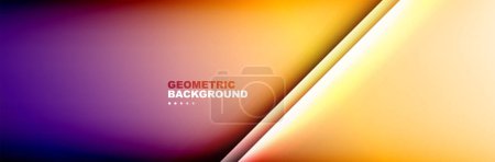 Illustration for Shadow lines on gradient geometric abstract background. Vector Illustration For Wallpaper, Banner, Background, Card, Book Illustration, landing page - Royalty Free Image