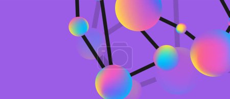 Photo for Line points connections geometric abstract background - Royalty Free Image
