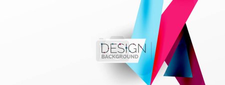 Illustration for Background color abstract overlapping lines. Minimal composition vector illustration for wallpaper banner background or landing page - Royalty Free Image