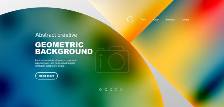 Illustration for Bright fluid gradient circles abstract background. Business or technology design for wallpaper, banner, background, landing page, wall art, invitation, prints - Royalty Free Image