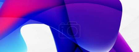 Ilustración de Fluid color abstract background. Liquid gradients, wave pattern. Trendy techno business template for wallpaper, banner, background or landing - Imagen libre de derechos