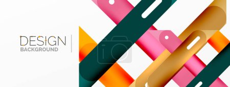 Illustration for Background dynamic lines geometric wallpaper. Stripes composition vector illustration for wallpaper banner background or landing page - Royalty Free Image