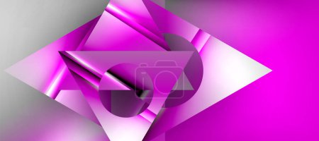 Ilustración de Triangle abstract background with shiny and glossy effects. Vector Illustration For Wallpaper, Banner, Background, Card, Book Illustration, landing page - Imagen libre de derechos