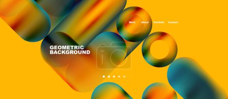 Illustration for Round shapes and circles with liquid gradients - Royalty Free Image