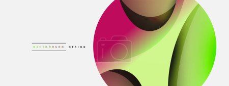 Illustration for Creative geometric wallpaper. Minimal abstract background. Circle and wave composition vector illustration for wallpaper banner background or landing page - Royalty Free Image
